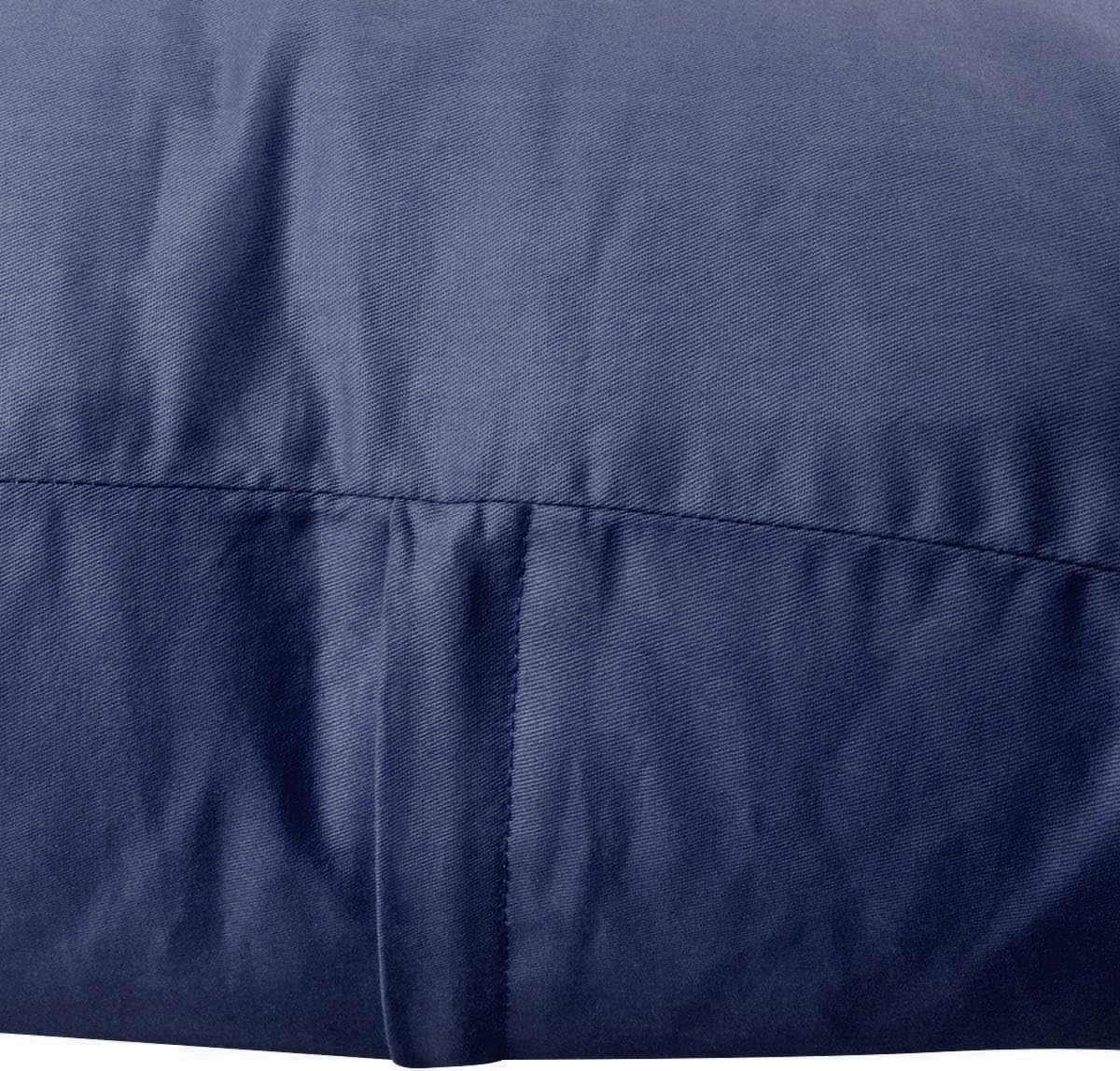 Thmyo 4-Pack 100% Cotton Comfortable Solid Decorative Throw Pillow Case Square Cushion Cover Pillowcase Sublimation Blank Pillow Covers Halloween DIY Throw Pillowcase(20x20inch/50x50cm,Dark Blue)