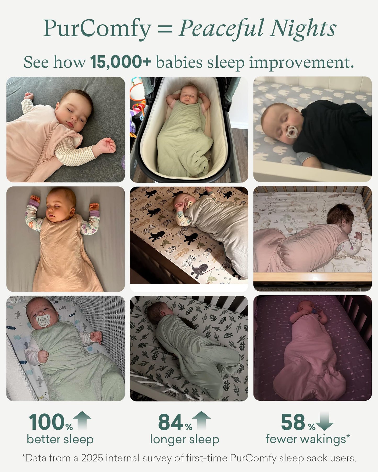 PurComfy Supersoft Sleep Sack 0.5 TOG, Premium Bamboo Viscose Baby Sleeping Bag, Lightweight Sleep Sack 6-15 Months (Cream)
