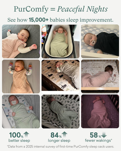 PurComfy Supersoft Sleep Sack 0.5 TOG, Premium Bamboo Viscose Baby Sleeping Bag, Lightweight Sleep Sack 6-15 Months (Cream)