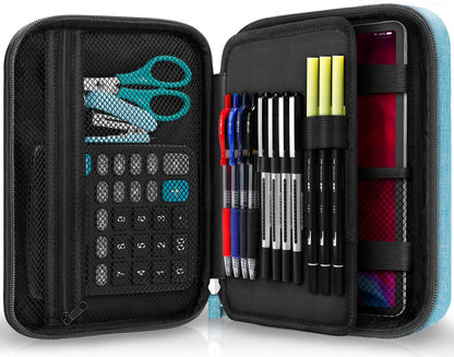 Zannaki Big Capacity Storage Pouch Marker Pen Pencil Case Simple Stationery Bag Box Art Tool & Sketch Storage Boxes for Bullet Journal Middle High School Office College Student Girl Women Adult Teen