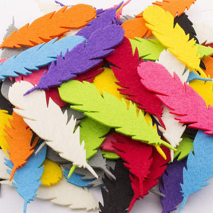 Summer-Ray 50pcs Mixed Color Felt Feather Laser Cut Embellishment Value Pack
