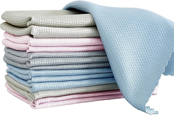 Fish Scale Microfiber Cleaning Cloth Steak Free Glass Window, Windshield