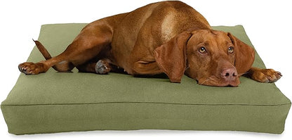 Small - 30 x 20 x 4 - Cactus Premium Organic Hemp Dog Bed - CertiPUR Fill - Removeable Cover