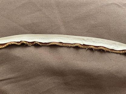 Organic Cotton Canvas Dog Bed: Removable Cover, Natural Fill - Made in USA (Medium Brown, Large 35" x 8" inches)