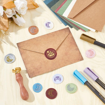 CRASPIRE Ship Wax Seal Stamp Sea Sail Boat 25mm Vintage Sealing Wax Stamps Removable Brass Head with Wooden Handle for Wedding Christmas New Year Envelopes Invitations Gift Packing