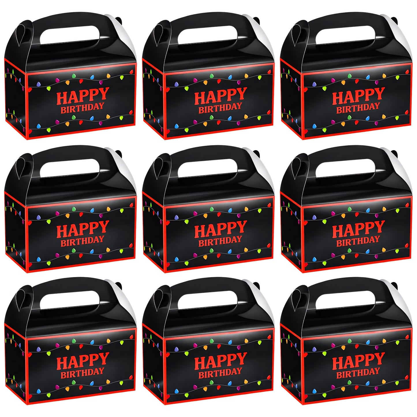 Marspark 24 Pack Strange Birthday Party Supplies, Paper Gift Boxes, Cartoon Candy Treat Boxes for Strange Themed Birthday Party Decorations(Spooky Pattern)