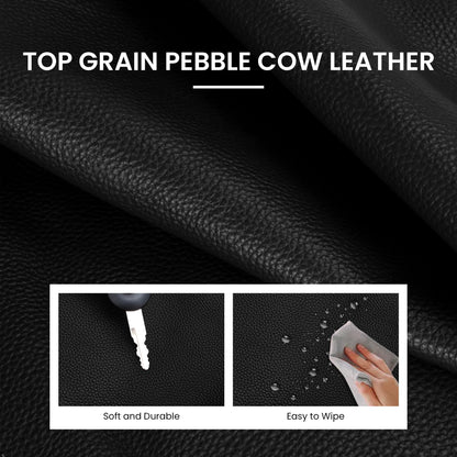 befen Genuine Leather Slouchy Hobo Purses for Women, Casual Hobo Bags Real Top Grain Leather Tote Handbags Women's Black Shoulder Satchel for Shopping, Outing, Travel