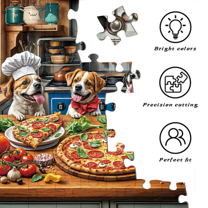 TangMosaic Funny Dog Pizza Jigsaw Puzzle, 1000 Piece Puzzle for Adults, Food Kitchen Puzzles, Animal Pet Lover Challenging Puzzles, Interlock Perfectly No Dust, Gifts for Mother's Father's Day