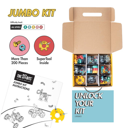The Off Bits Educational STEM Toys for 6+: Robot Toy Building Sets, 3-in-1 Engineering Kit for Boys and Girls, Build Your Own STEM Building Toys with Endless Possibilities (Jumbo Kit)