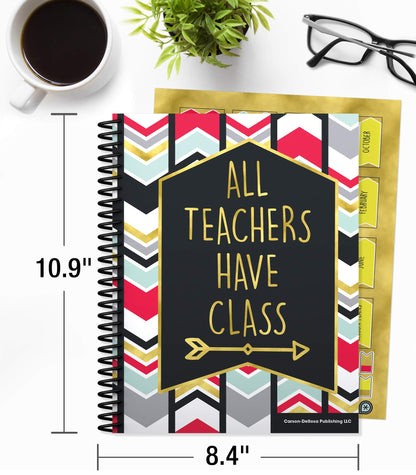 Carson Dellosa Aim High Teacher Planner 2026-2027, Undated 8" x 11" Lesson Plan Book With Stickers, Class Schedule and Weekly Calendar School Supplies, Classroom Must Haves and Homeschool Essentials