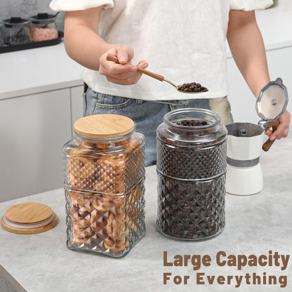 Galazzz 90 OZ | 2600ml Large Glass Jar with Airtight lid | Glass Container | Storage Containers for Cookie Candy