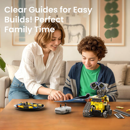 Sillbird Robot Building Kit with Remote Control for Boys Ages 8-14, STEM Coding Robotics Technic Toy Birthday Creative Gifts for Kids, Buildable 5in1 Models with 473 Pieces