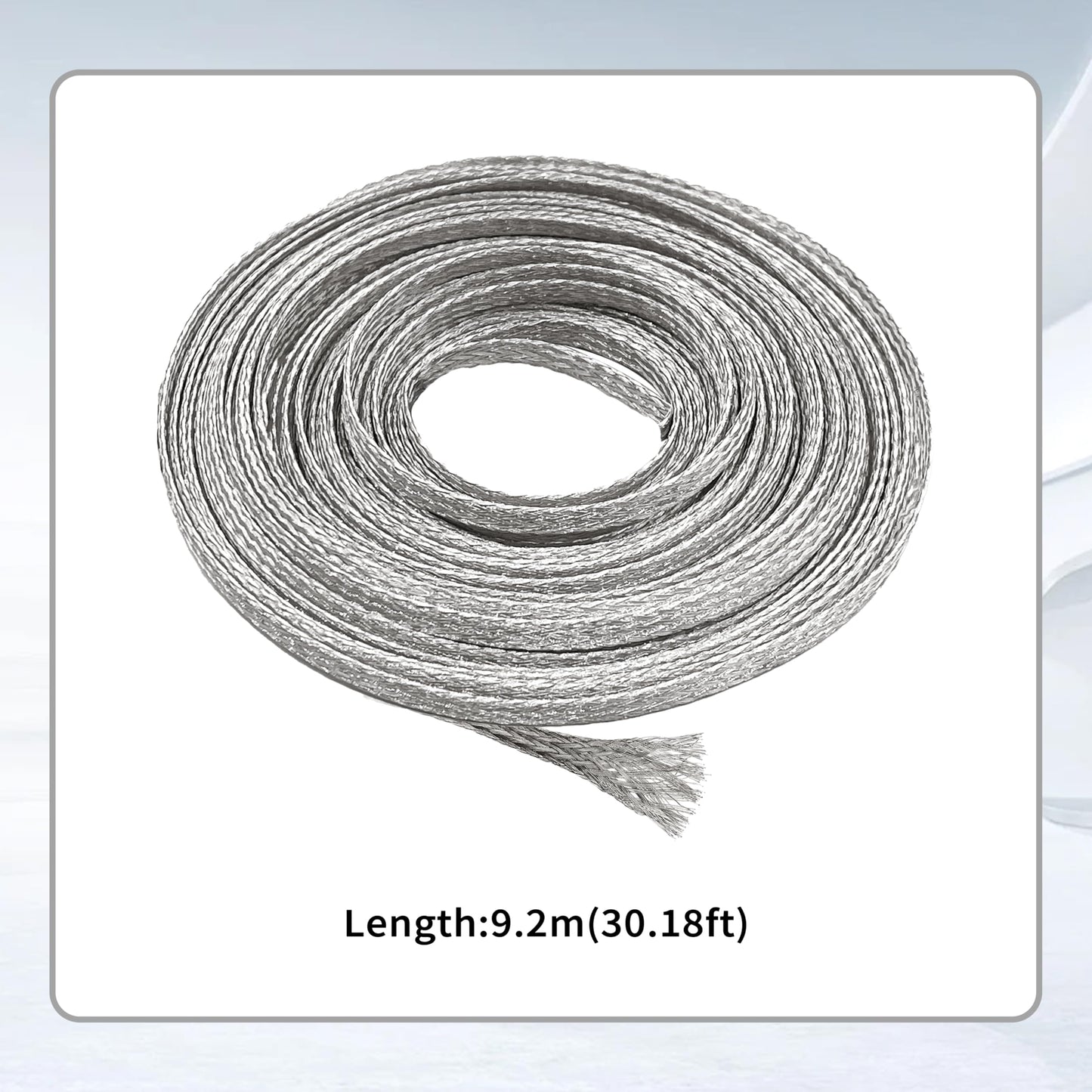 Tin-Plated Copper Reinforcing Strip for Stained Glass – 3.9mm (5/32”) Wide, 9.2m (30.18 ft) Long, Strong & Easy Soldering, Ideal for Large Stained Glass Projects