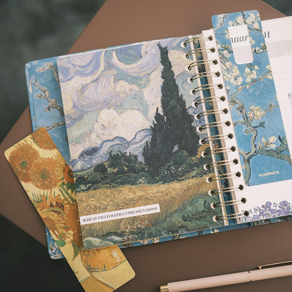 KOKONOTE Planner 2026-2027 Van Gogh - Planner for Women 17 Month (Aug 26/ Dec 27) | Weekly & Monthly Academic Planner 2026-2027 | 6.4" x 7.9" | Hardcover Agenda 2026 | Thick paper 120 g/m²