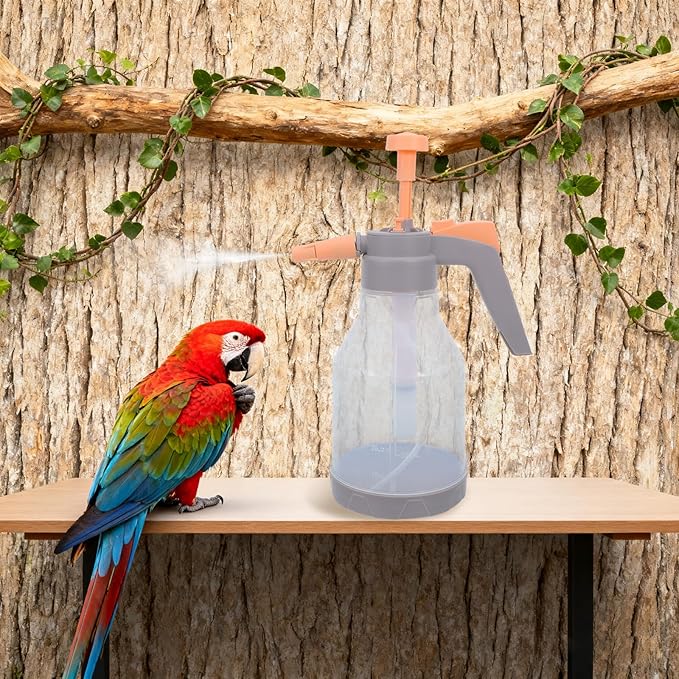 Pet Bird Bath Mister: Handheld Bathing Sprayer for Parrots and Cockatiels - Mister Cleaner for Pet Bird Cage Shower and Cleaning 1.5L/50.72 Fl Oz
