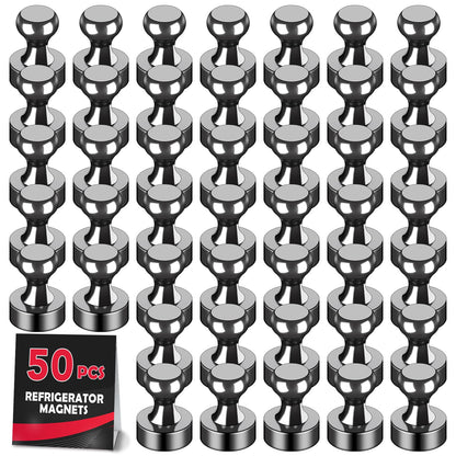 LOVIMAG Fridge Magnets 50Pcs Refrigerator Whiteboard Small Strong Magnet Classroom Kitchen Accessories Decorative Locker Set Decor Must Haves Office Calendar Refrigerador Magnetic Cute Crafts Black