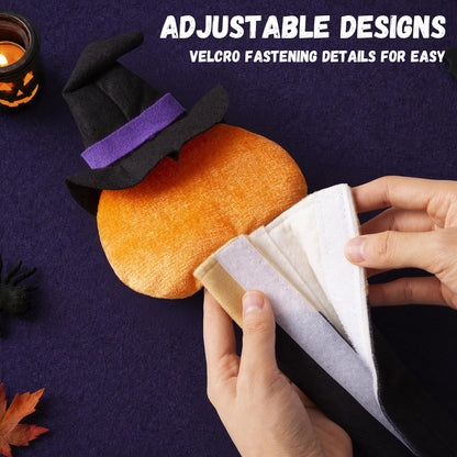 ELAMAS 5 Pack Halloween Refrigerator Handle Covers, Pumpkin Kitchen Appliance Handle Covers for Fridge, Microwave, Oven, Dishwasher, Halloween Indoor Kitchen Decor