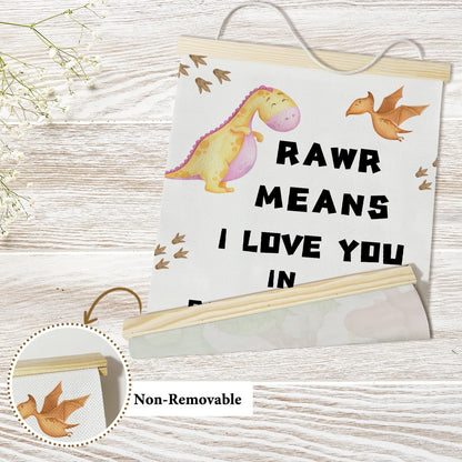 Nopoben Dinosaurs Poster Hanger Frame, Dinosaurs Wall Art With Wooden Poster Hanger, Boys Room Wall Decor, Boys Playroom Kids Toddler Room Decor(12x16 Inches)-31