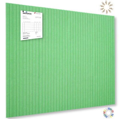 YOUDEFUL Large Cork Board Alternative-12 Pcs Self-Adhesive Felt Bulletin Board Tiles, Felt Pin Board Cork Board Tiles for Home Office Wall Decor, Tack Board 47"x35" (Green