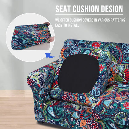 hyha Couch Covers, Chair/Sofa Covers, Floral Pattern, Stretch, Printed, 2 Pieces, Armchair Slipcover, Separate Couch Cushion Slipcover, Furniture Protector for Dogs(Armchair, Paisley Floral)