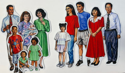 Story Time Felts Set of 4 Families 27 Multicultural Diverse Felt Figures for Flannel Board- Precut