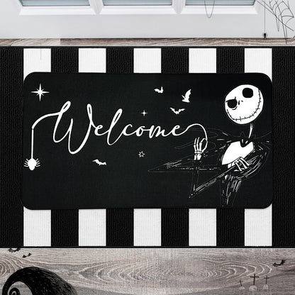 Darno Jack Skeleton Door Mat 30x17 inch, Nightmare Christmas Welcome Doormat, Nightmare Christmas Gfits, Nightmare Christmas Decor