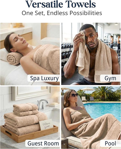 Lane Linen 100% Cotton Towel Set