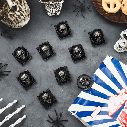 AceOrbit 12 Pcs Skull Fridge Magnets Ghost Refrigerator Magnetic Clips Decorative Magnets Metal Magnet Clips for Christmas Fridge Gift Classroom Kitchen Office