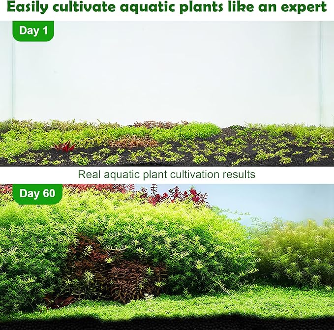 6.6Ib Aquarium Soil Water Grass Mud Fish Tank Aquascaping Aquarium Substrate Soil for Plants and Shrimps,No Need to Wash and No Muddy Water (6.6 Pounds, Aquarium Soil)