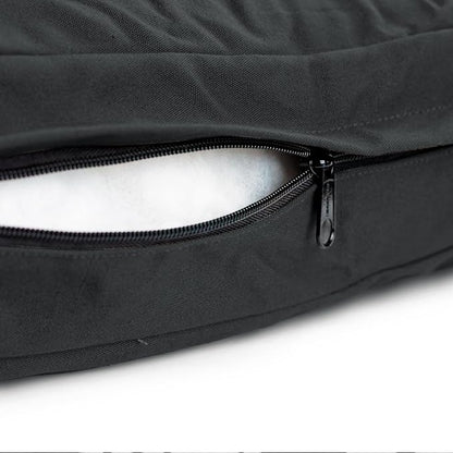 WHITEDUCK Outdoor Dog Bed Heavy-Duty 12oz Canvas, Water-Repellent Cotton, Machine Washable Removable Cover with Full-Length Zipper, Dog Bed for Large Dogs & Crate, (Black) 41" Lx33 Wx4.3 th (XL)