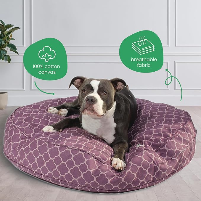 Molly Mutt Petite Dog Duvet Cover - Round - Royals Print - Measures 20’’ x 4’’ - 100% Cotton - Durable - Breathable - Sustainable - Machine Washable Dog Bed Cover - Pre-Shrunk