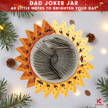 60 Dad Jokes Cards Jar, Funny Fathers Day Gift for Dad from Daughter Son Wife, White Elephant Gifts for Adults, Unique Father's Day Gag Gift for Dad, Grandpa, Father In Law, Stepdad, Husband, Men