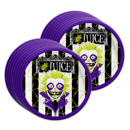 Beatlejuice Party Supplies - Ghost Birthday Supplies - Halloween - Tableware Set Includes Plates Napkins Cups - Kit for 16