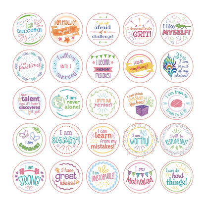 Really Good Stuff Confidence Chips – 100 Empowering, Motivational, Positive Affirmations – Encourage Positive Feelings– Social-Emotional Learning – SEL for The Home and Classroom