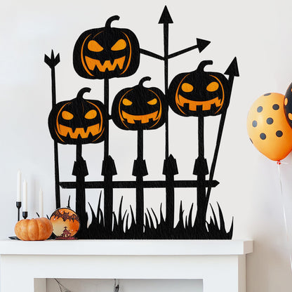 Halloween Wall Decals,Peel and Stick Halloween Theme Decor Stickers,Removable Vinyl Spooky Scary Face Wall Sticker for Holiday Party Decor. (Pumpkin Jack-o-Lantern Wall Decal)