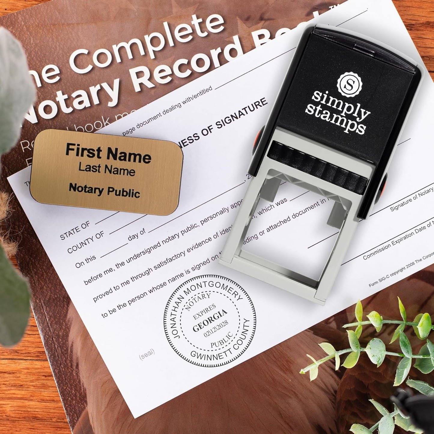 New Hampshire Round Notary Stamp | Official State Notary Stamp | Official Seals | Meets State Specifications (New Hampshire, Round Stamp)