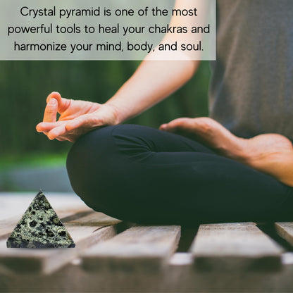 Amazing Gemstone Kambaba Jasper Pyramid Crystal Healing Stones - 1" Great Pyramid Figurine of Natural Stone Pyramid for Meditation, Reiki, Chakra Balancing and Crystal Pyramids Grid