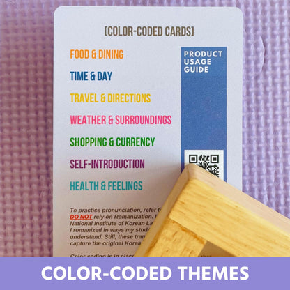 Learn Korean with COREALL Survival Korean Travel Expressions - Flash Cards & Digital Book