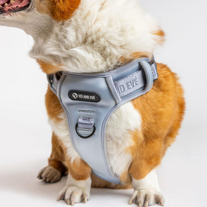 2026 New Editions, Fei and Eve Cloud MagEase Dog Harness, Quick-Release Buckles, Reflective, 3-Point No-Pull Control, Breathable Mesh, Adjustable Fit, Large, Dusk Blue