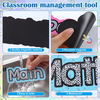 AmazingSpark 12 Pcs Class Subjects Magnets Classroom Daily Schedule Magnets Reusable Today's Schedules Labels Set Dry Erase Labels for Whiteboard Bulletin Board Decor School Elementary Organization