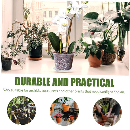 YARNOW 1 Set Phalaenopsis Hard Planting Cup Flower Pots Indoor Pots for Succulents Green Decor Orchid with Holes 8 Inch Slotted Orchids Planter Flower Plant Container Plant Cups Food