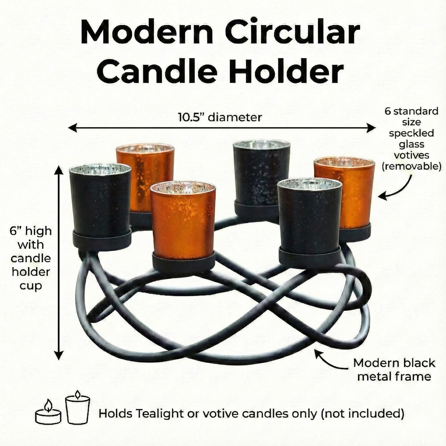 Seraphic Halloween Decorations for Indoor Table Centerpieces, Orange/Black