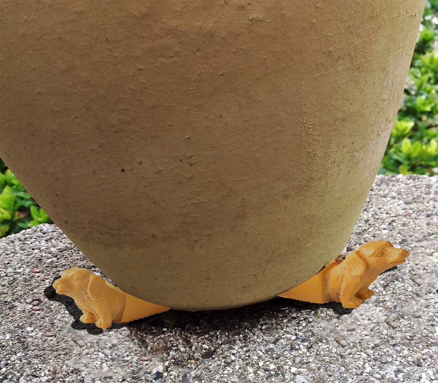 dgudgu Dog Head Shaped Planter Feet for Indoor and Outdoor Pots - Risers to Improve Airflow, Drainage - Decorative Elevator for Planters
