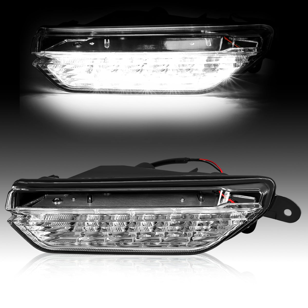 HECASA Daytime Running Light Left for 2016-2017 Infiniti QX50, LED DRL Lamp, Clear Lens, Model MO-3461