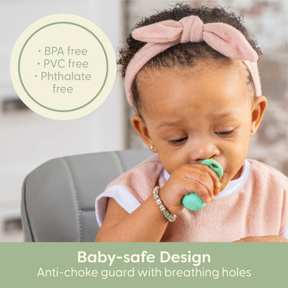 UpwardBaby Silicone Baby Spoons Self Feeding 6 Months - Feeding Essentials, Baby Led Weaning Supplies, BPA Free, Chewable Toddler Utensils with Anti Choke Barrier