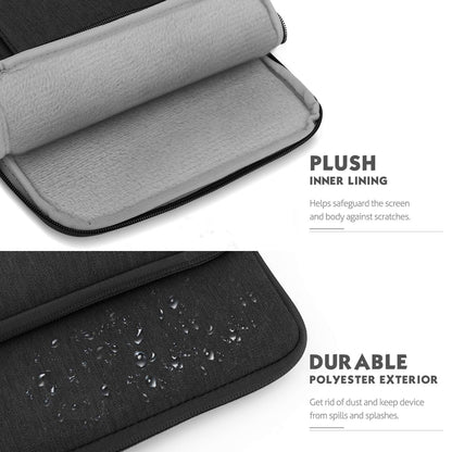 MoKo 9-11 Inch Tablet Sleeve Bag Carrying Case with Storage Pockets Fits New 11-inch iPad Air M4 2026/iPad Pro M5, iPad Pro/A16 11, iPad Air 5/4th 10.9, iPad 9/8th 10.2, Tab S8/S9 11,Black & Gray