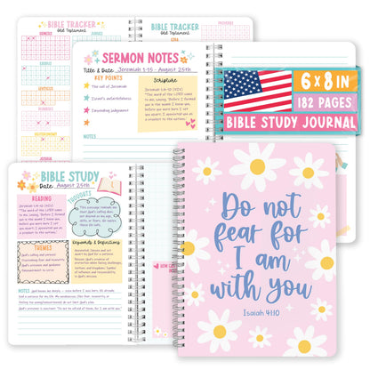 Guided Bible Study Journal for Women - Bible Journal for Women, Sermon Notes Notebook, Church Notes Journals, Scripture Study Supplies and Journaling Kit, Christian Graduation Gifts