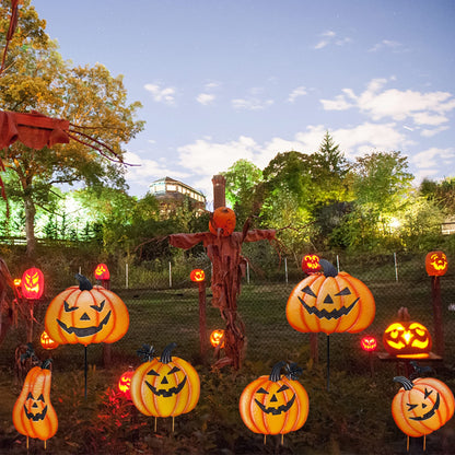 Ridota 2 Pack Halloween Yard Decoration Stakes, Trick or Treat Happy Halloween Yard Signs for Halloween Outdoor Decor