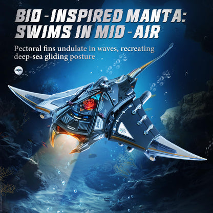 ROKR 3D Metal Puzzles for Adults, Manta Ray Mechanical, 3D Metal Model Kits for Adults to Build, Unique Electric Mechanical Toy
