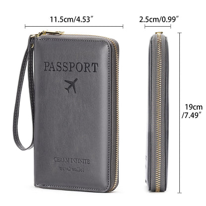 LEEXTON Leather RFID Blocking Passport Holder Travel Wallet, Passport Cover/Travel Wallet for Women/Men with